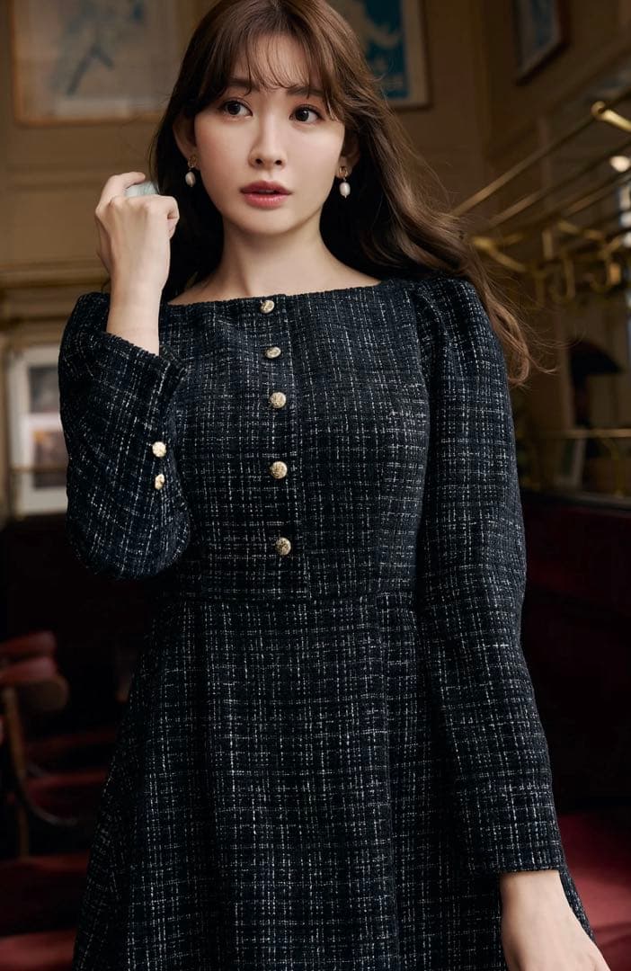 Mondrian Tweed Mini Dress Mサイズ