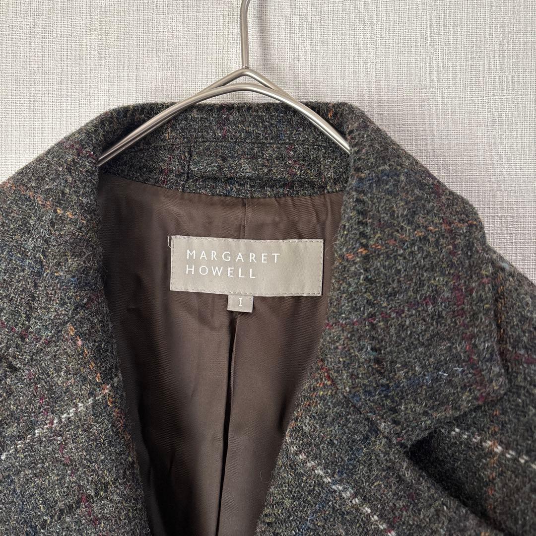 MARGARET HOWELL マーガレットハウエル ウール チェック コート