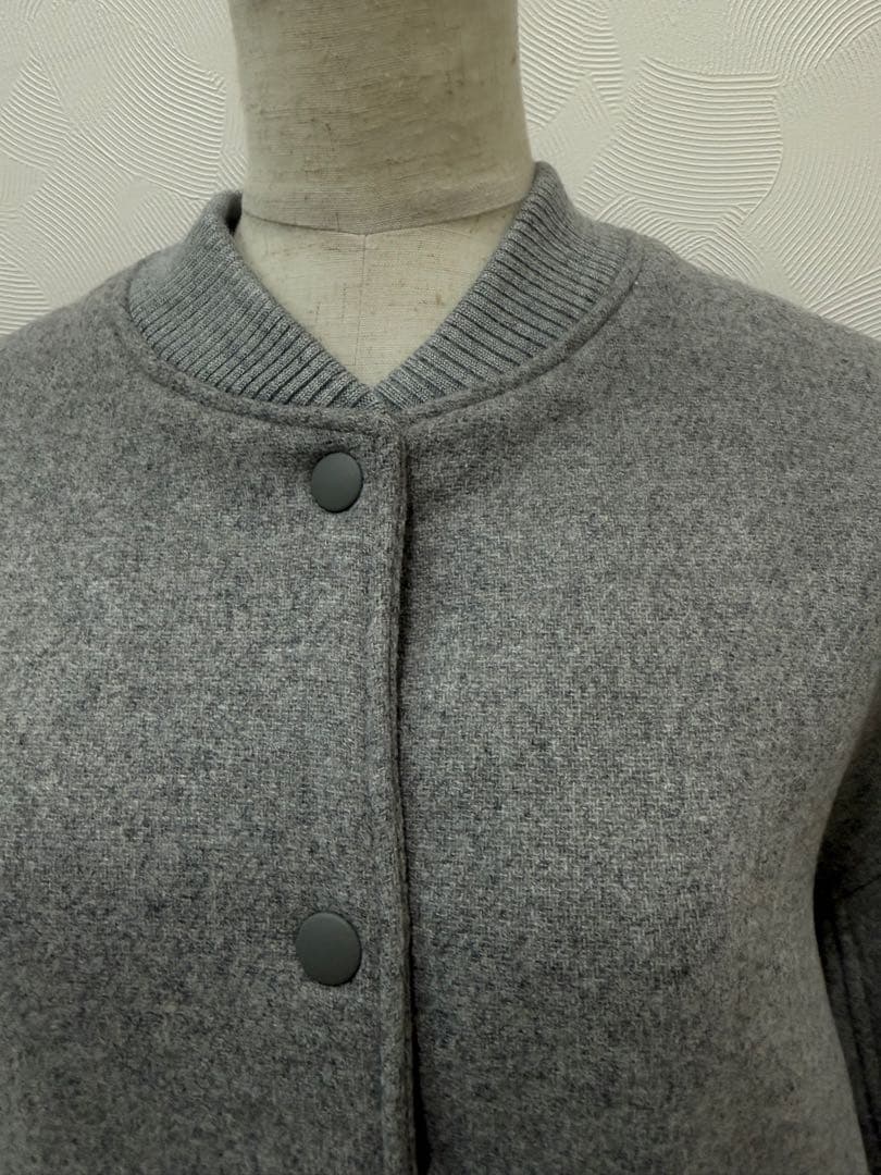 新品未使用 SHIPS any バーシティジャケット スタジャン グレーウール混