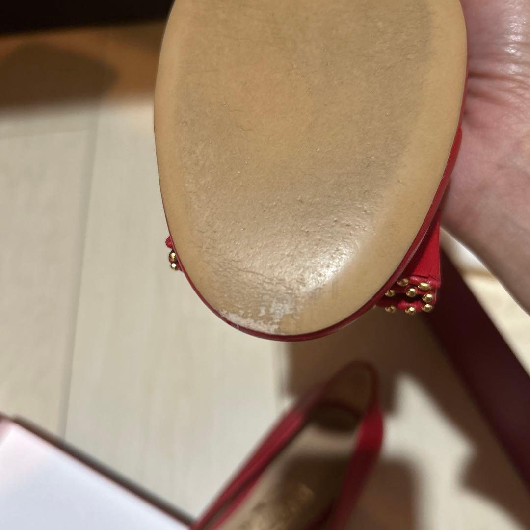 【極美品】フェラガモ　赤　ローファー