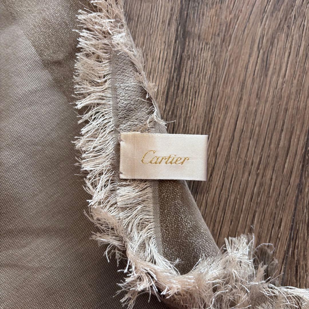 cartier カルティエ　バードデザイン大判ストール