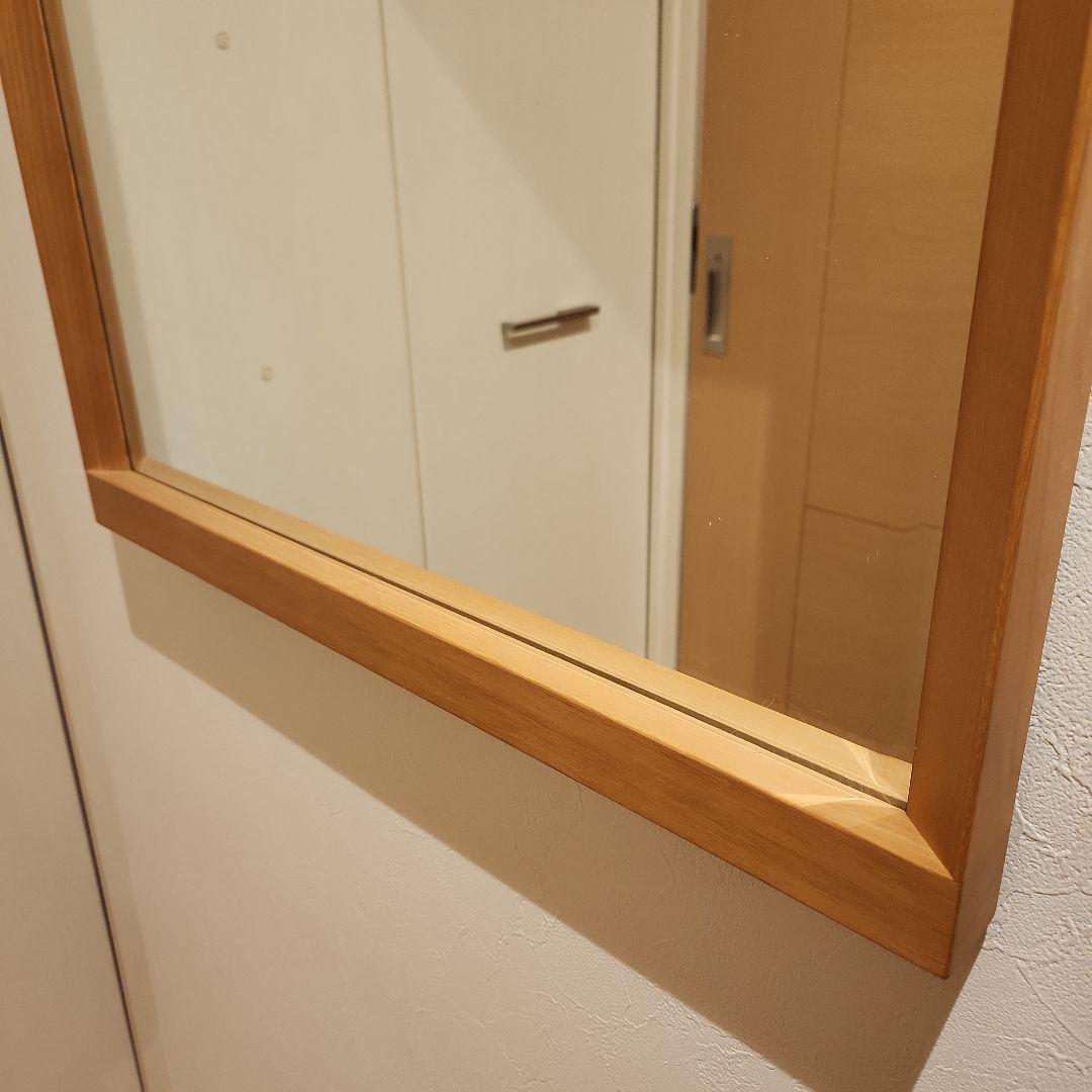 アリス様用☆カンディハウス 木製壁掛け鏡 ナチュラル