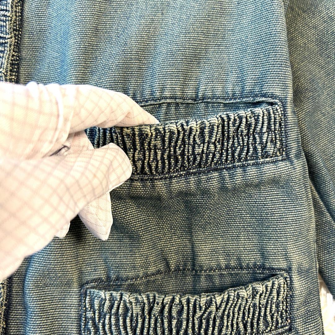 CHANEL シャネル デニムジャケット ココマーク シャーリング加工 長袖