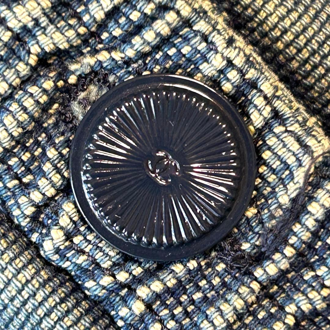 CHANEL シャネル デニムジャケット ココマーク シャーリング加工 長袖