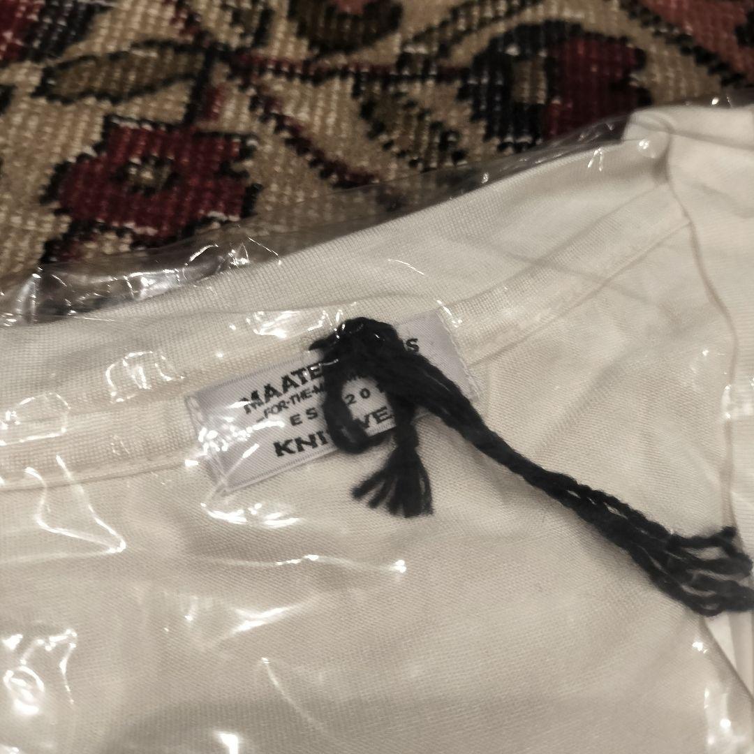 MAATEE & SONS silk V neck Tee 柿の葉別注