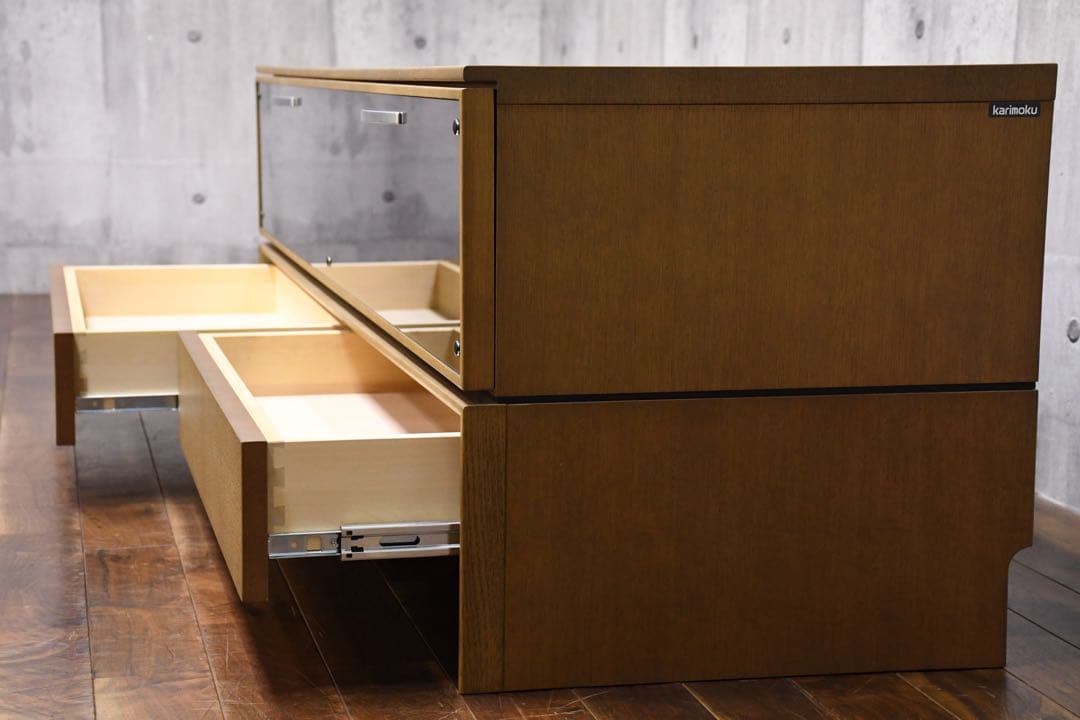 EGC69 カリモク テレビボード QU52 オーク材 モルトブラウン 18万