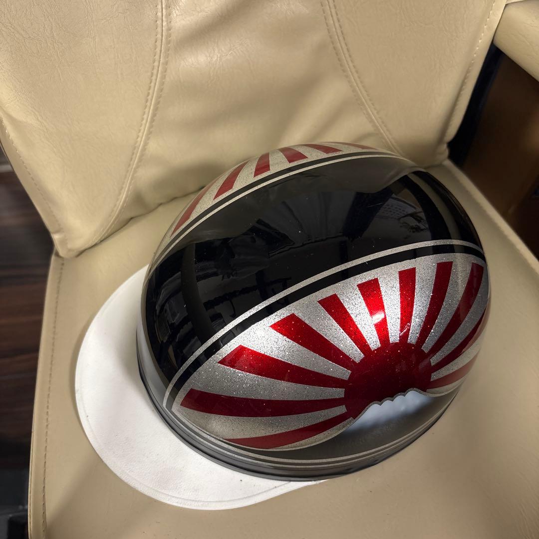 コルク半 日章 富士山 半キャップ 半ヘル 三つボタン