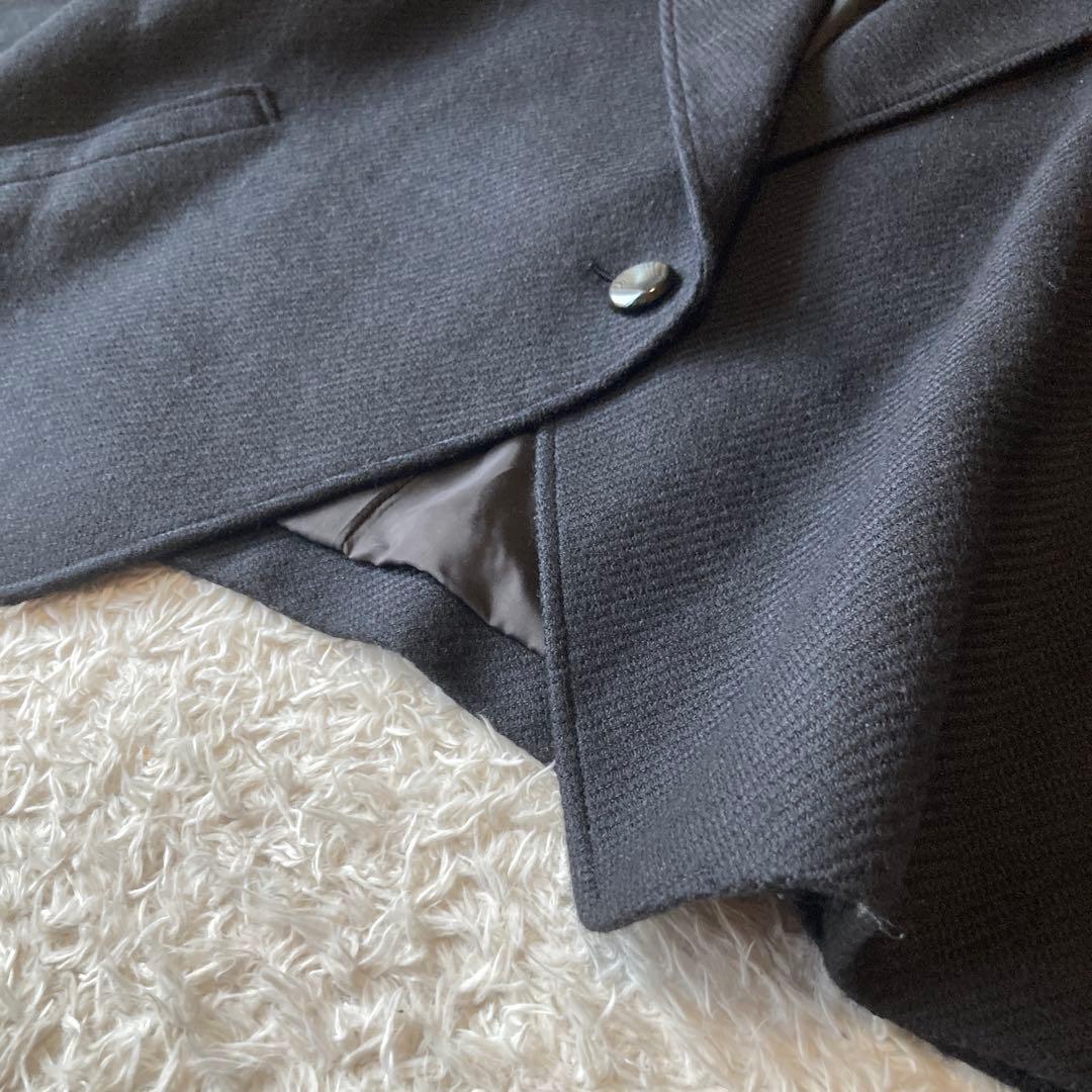 極美品　アクアスキュータム　シルクウール　ジャケット　ショートコート　黒