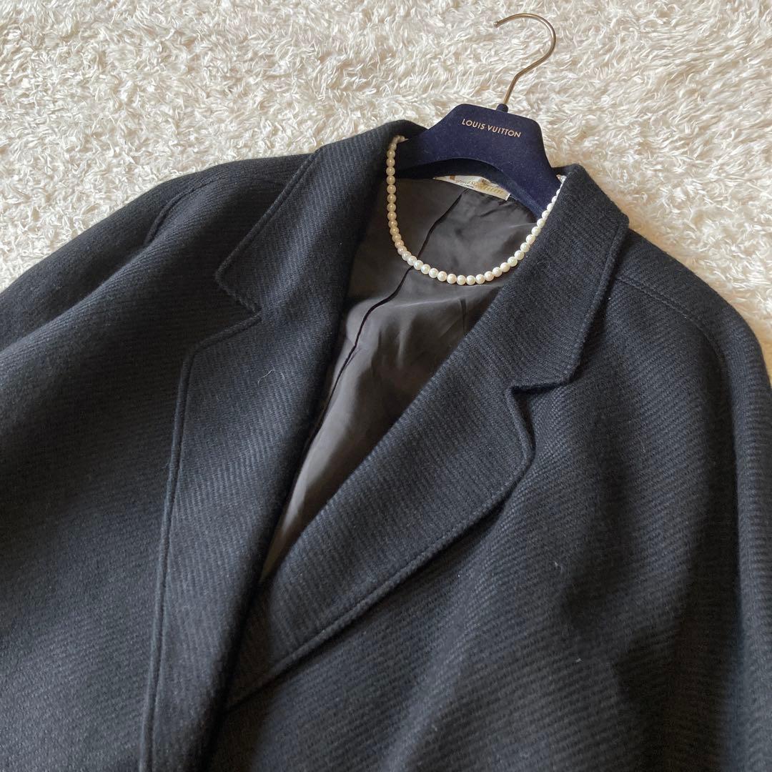 極美品　アクアスキュータム　シルクウール　ジャケット　ショートコート　黒