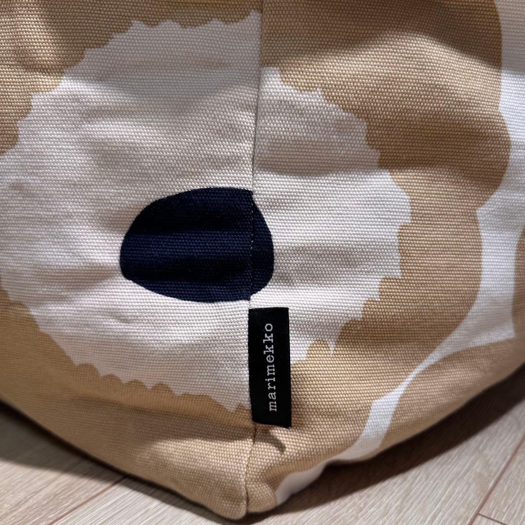 マリメッコ Unikko Puffi クッション&カバー オフホワイト×ベージュ