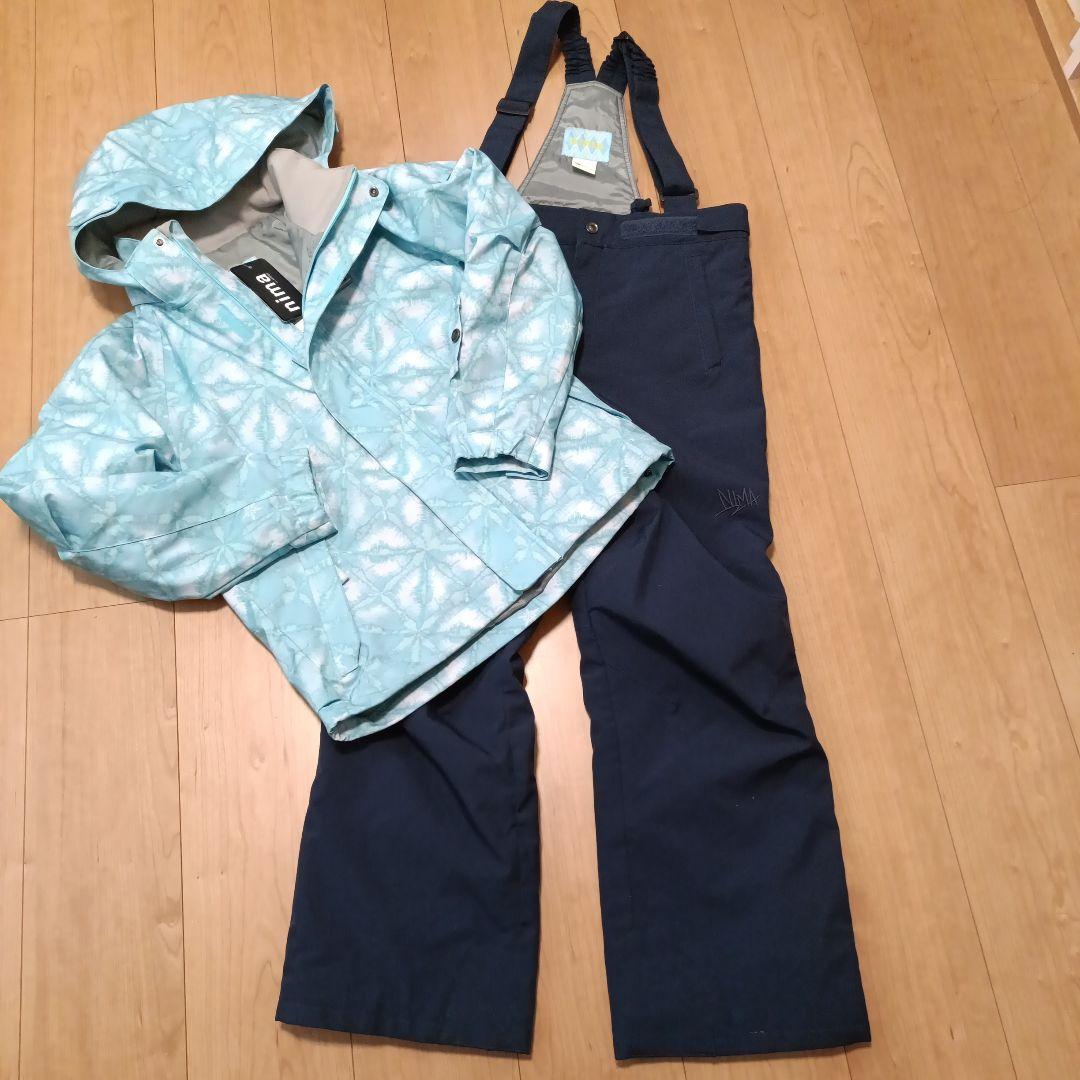 rie 　nima スキーウェア キッズ 150 水色　紺色　新品