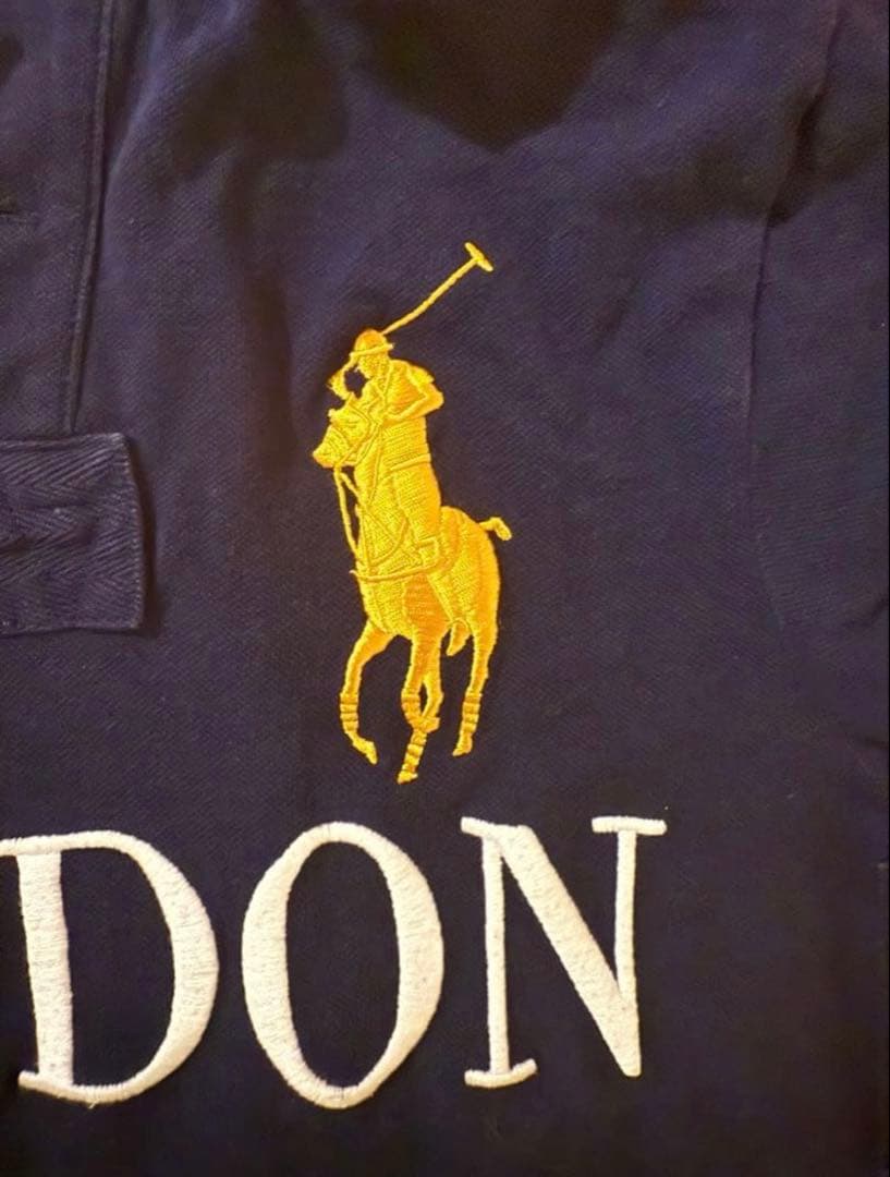 希少　ポロラルフローレン 　半袖ポロシャツ　ビッグポニー　ロンドン　ネイビー