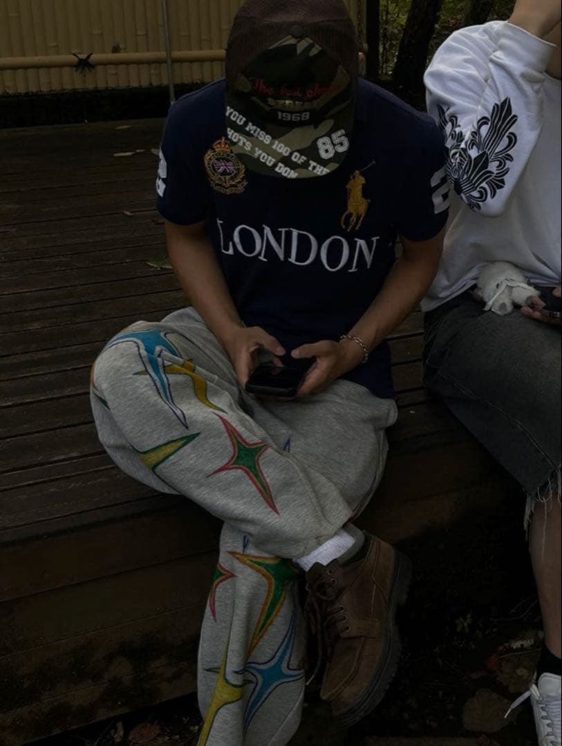 希少　ポロラルフローレン 　半袖ポロシャツ　ビッグポニー　ロンドン　ネイビー