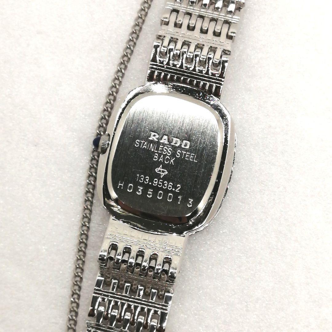 稼働✨ 新品電池　RADO　レディース 腕時計　ストーン　高級感　美品　シルバー