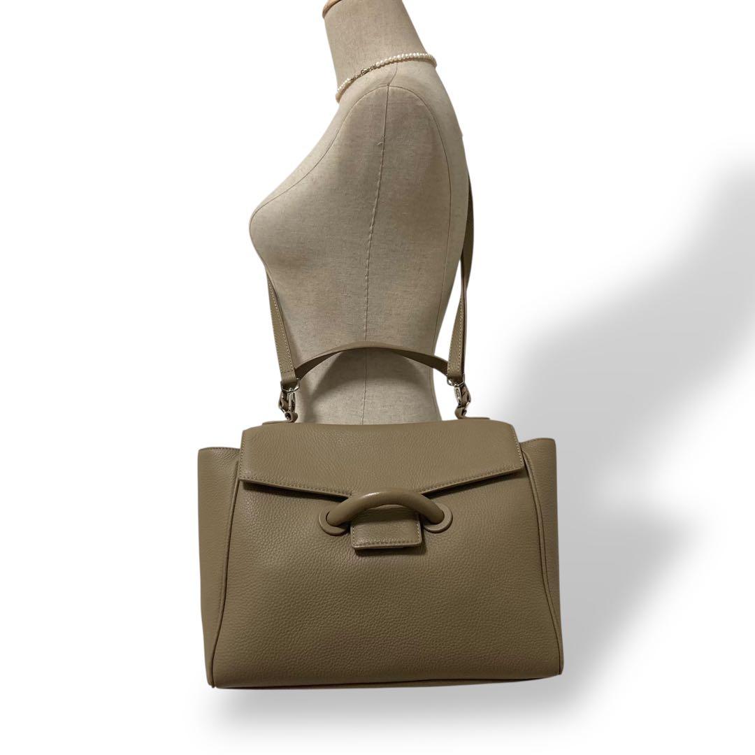 【美品】ヴァジック　エバーミニ　2way ショルダーバッグ　ハンド　オリーブ