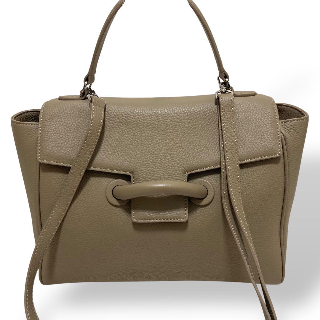 【美品】ヴァジック　エバーミニ　2way ショルダーバッグ　ハンド　オリーブ