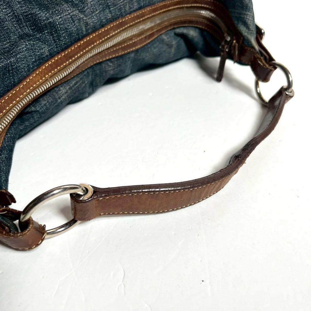 【超希少✨】プラダ ホーボー ワンショルダーバッグデニム 肩掛け ジャガードロゴ