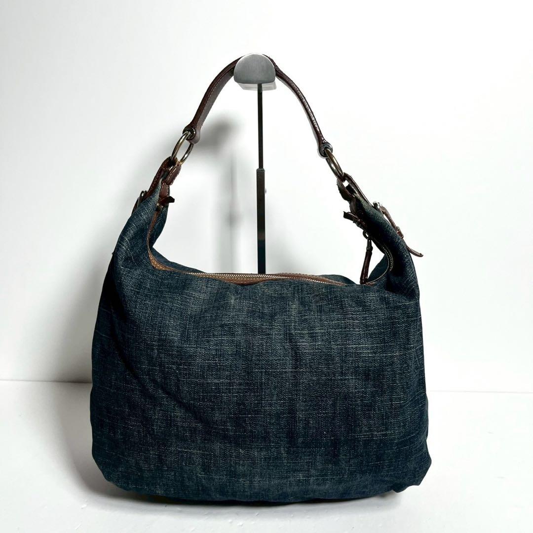 【超希少✨】プラダ ホーボー ワンショルダーバッグデニム 肩掛け ジャガードロゴ