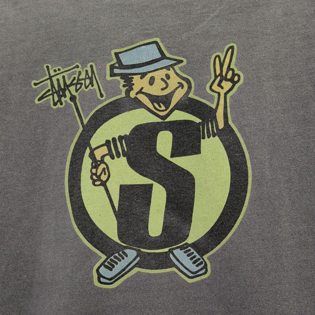 値下げ！Stussy 80s 後期 黒タグ グレー Tシャツ Mサイズ