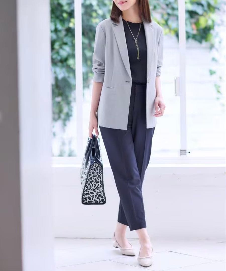 新品【リフレクト】テーラード　ジャケット　グレー　UV 速乾　シャンブレー