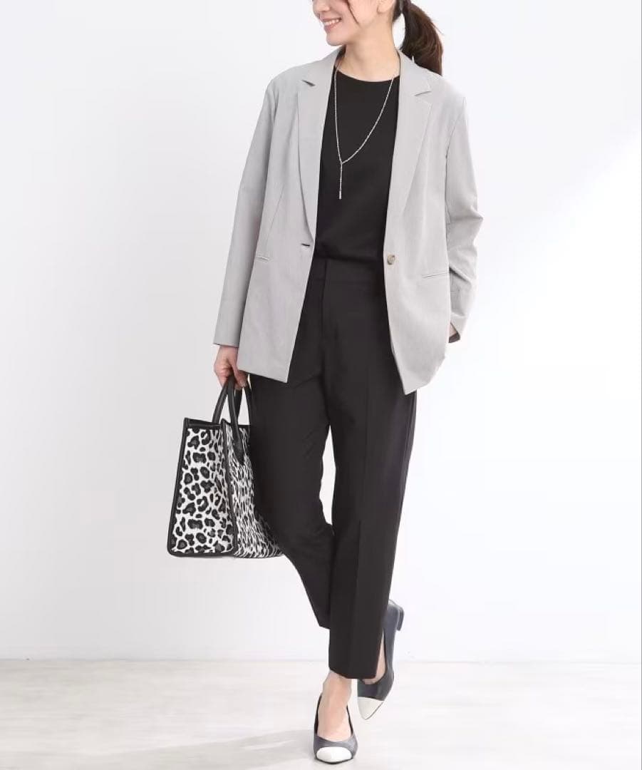 新品【リフレクト】テーラード　ジャケット　グレー　UV 速乾　シャンブレー