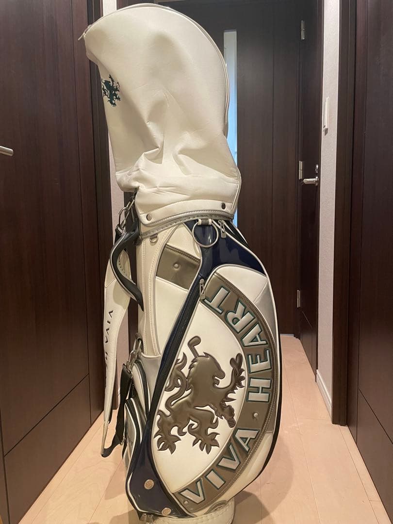 VIVA HEART キャディバッグ ホワイト・ネイビー