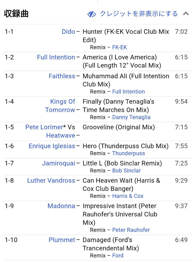 洋楽 Thunderpuss,Madonna,Luther Vandross,