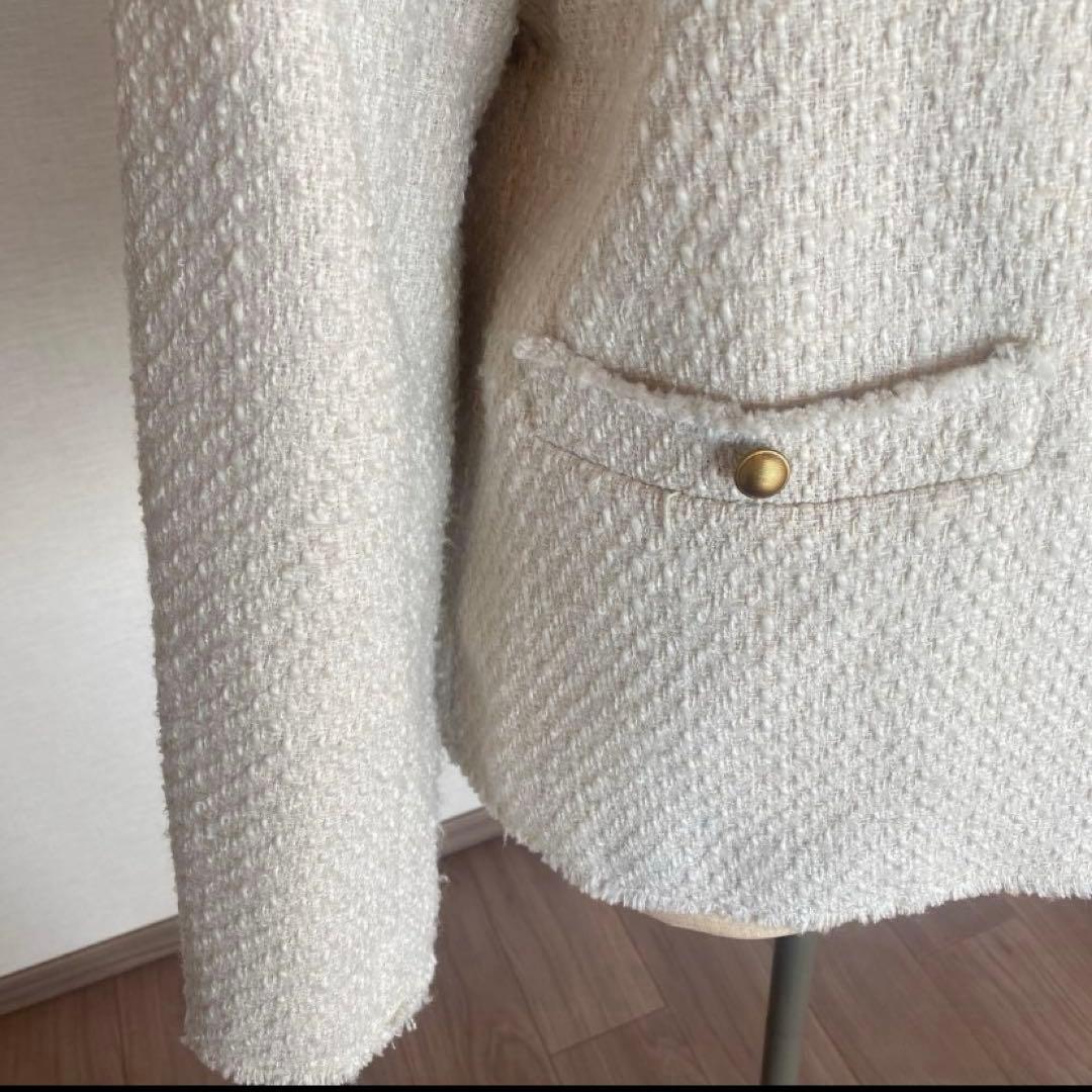 PUAL CE CIN （ピュアルセシン）リング ツイード ノーカラージャケット