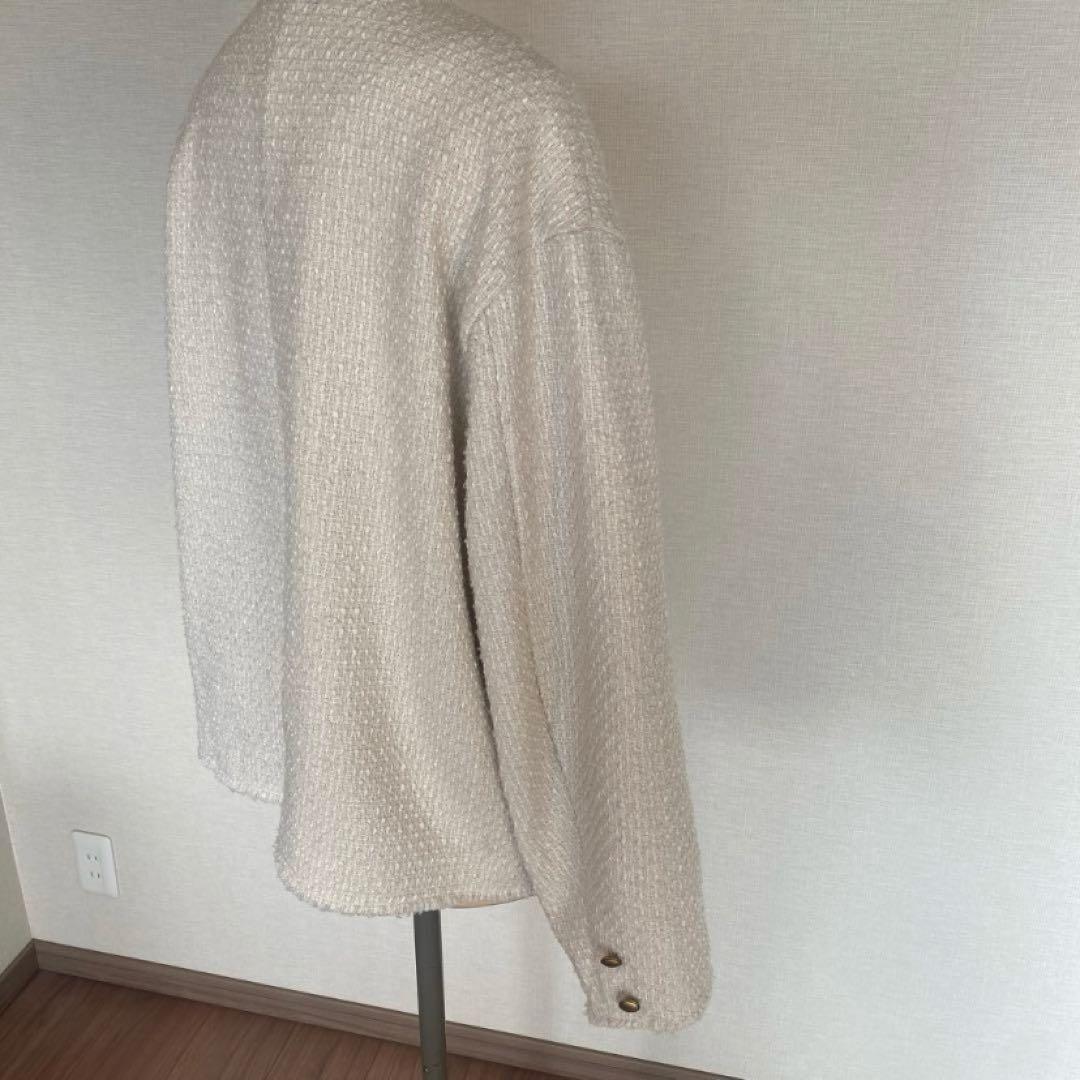 PUAL CE CIN （ピュアルセシン）リング ツイード ノーカラージャケット