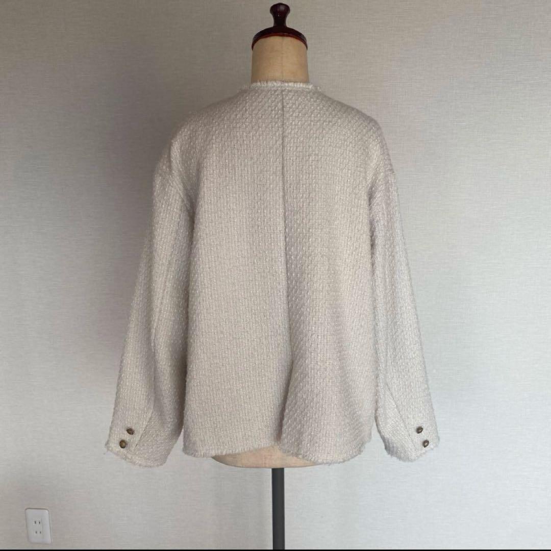 PUAL CE CIN （ピュアルセシン）リング ツイード ノーカラージャケット