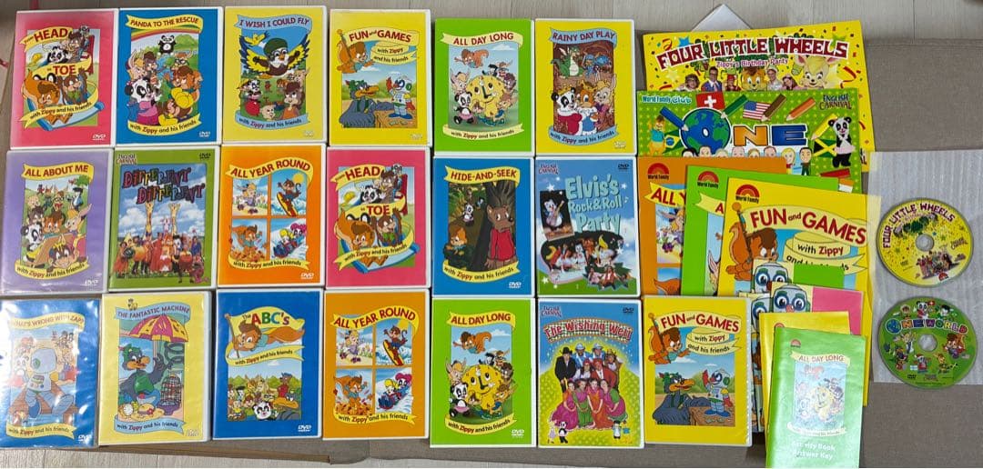 Zippy and Friends DVD １8枚 とCDrom等