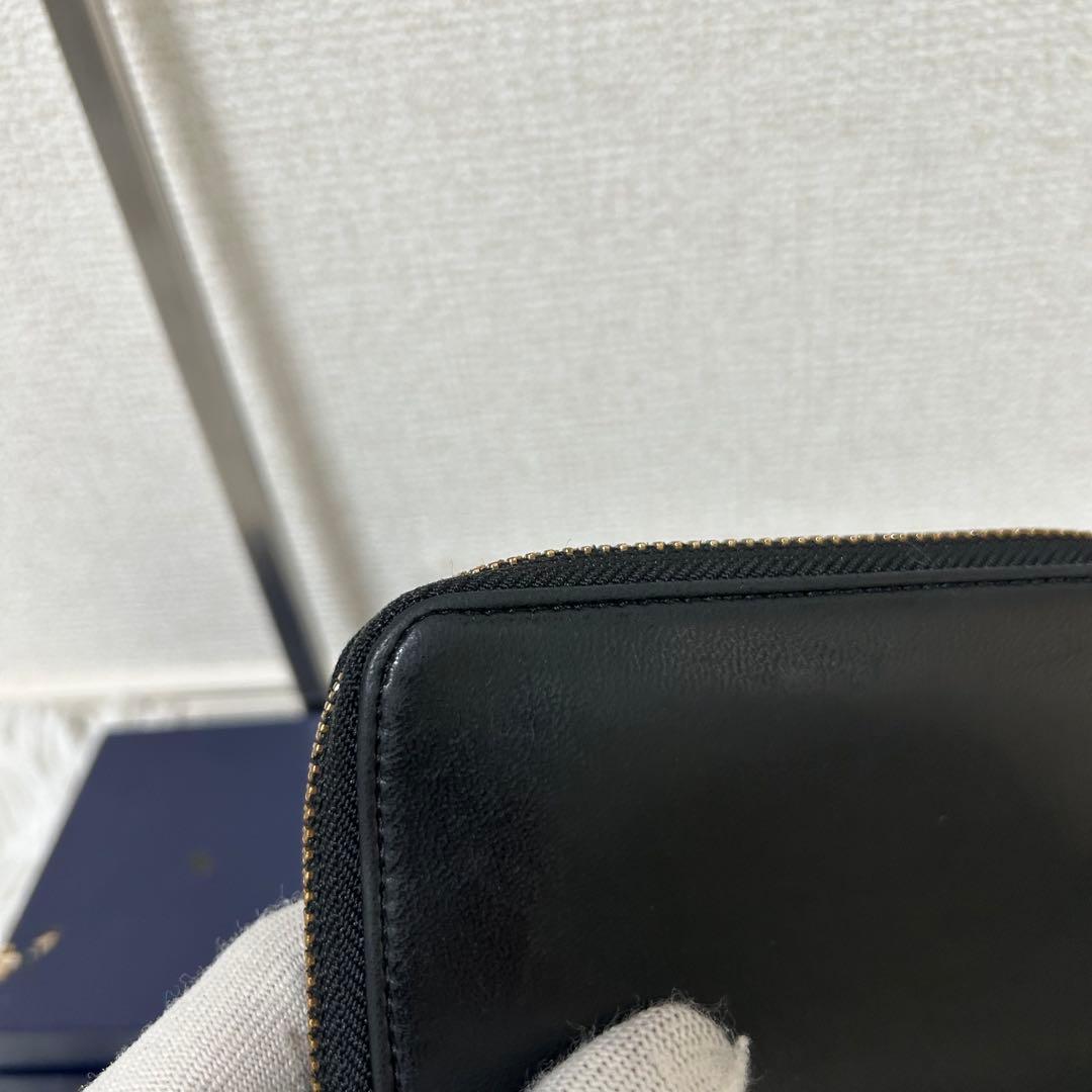 【美品✨ワイズ/レザー】ポーター　ラウンドジップ　折り財布　ブラック　コンパクト