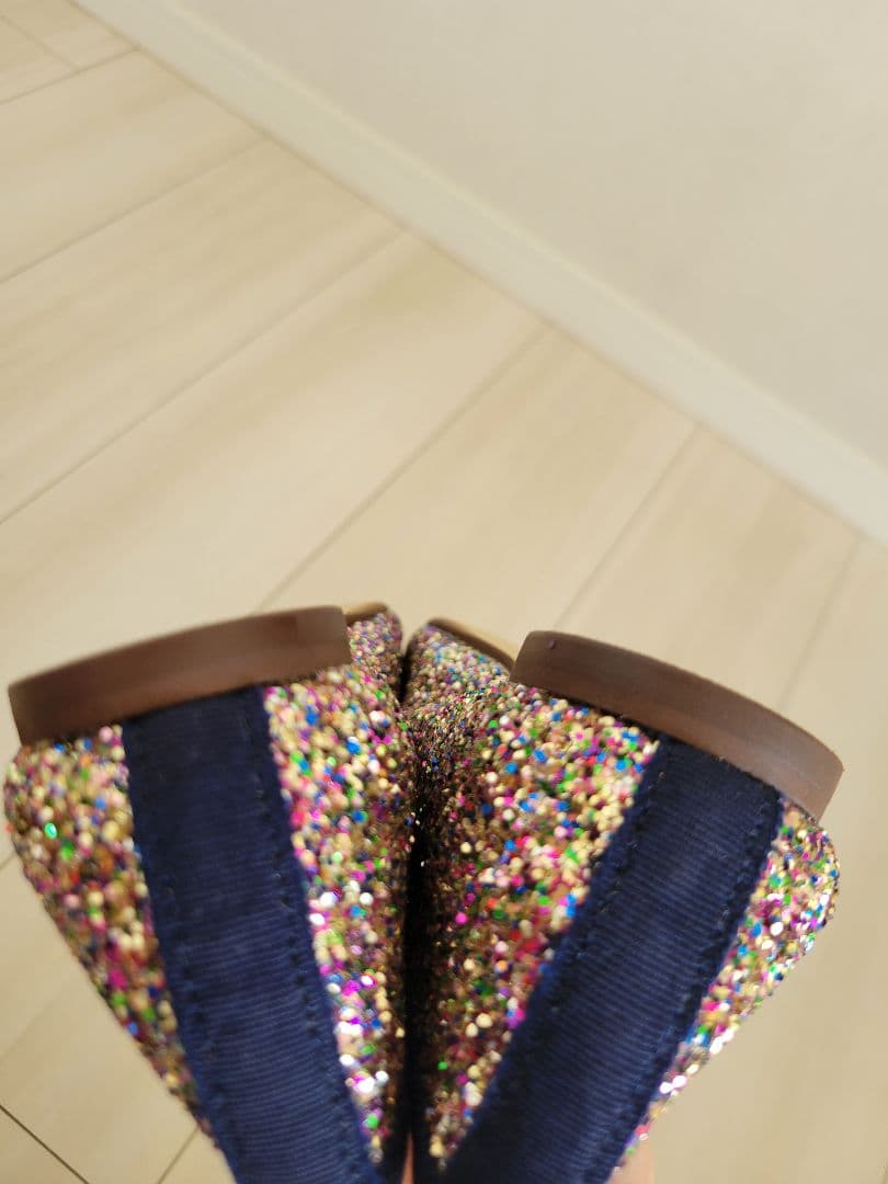 新品　LE TALON グリッター フラット パンプス 23cm