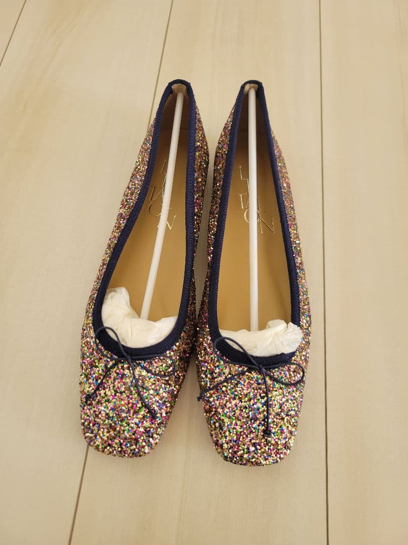 新品　LE TALON グリッター フラット パンプス 23cm