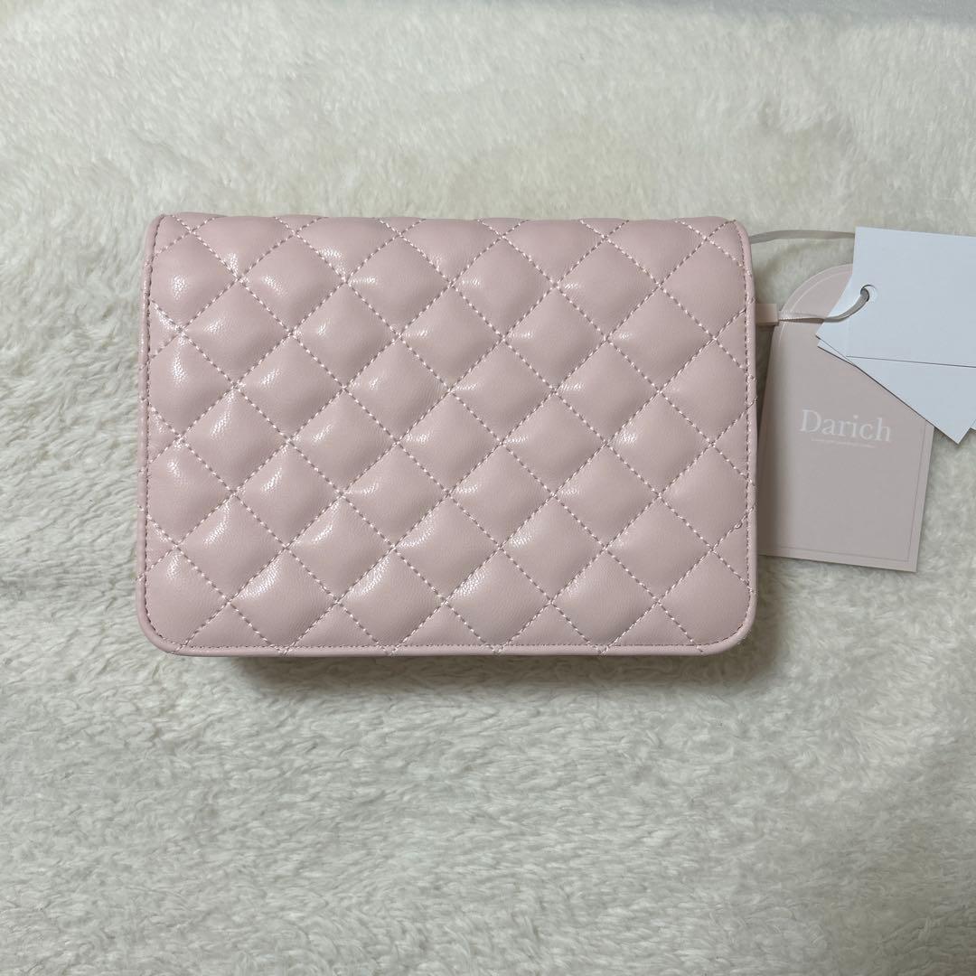 ダーリッチ/DDロゴキルティングトラベルセット ショルダーバッグ ピンク