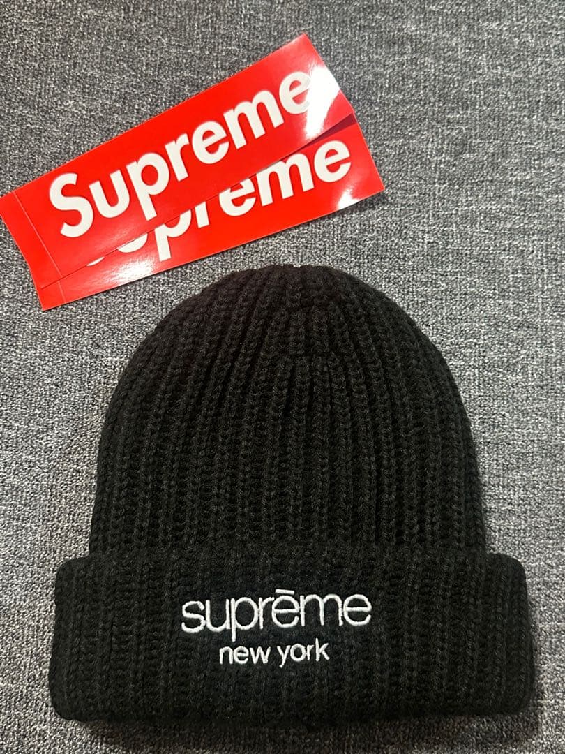★Supreme ClassicLogo ChunkyRibbed Beanie