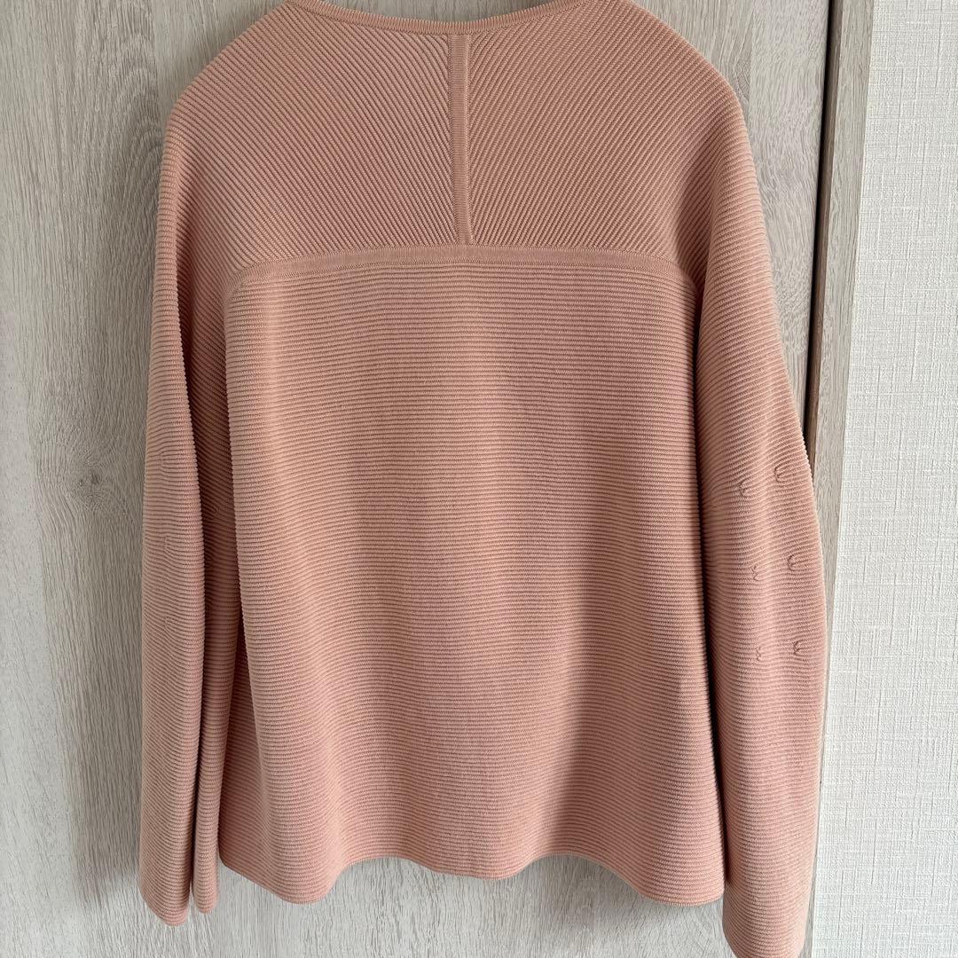 【美品】ドゥロワー　12Gクルーネックニットジャケット　ピンク