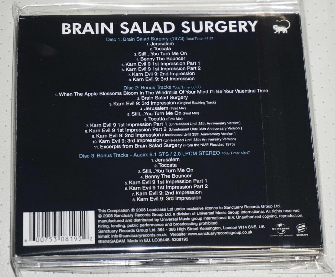 SACD エマーソン・レイク&パーマー「恐怖の頭脳改革」デラックス・エディション