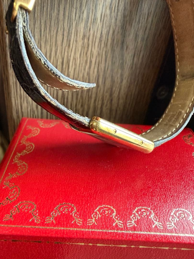 ★カルティエ　マストタンク　ブラック文字盤★レディース ヴィンテージ