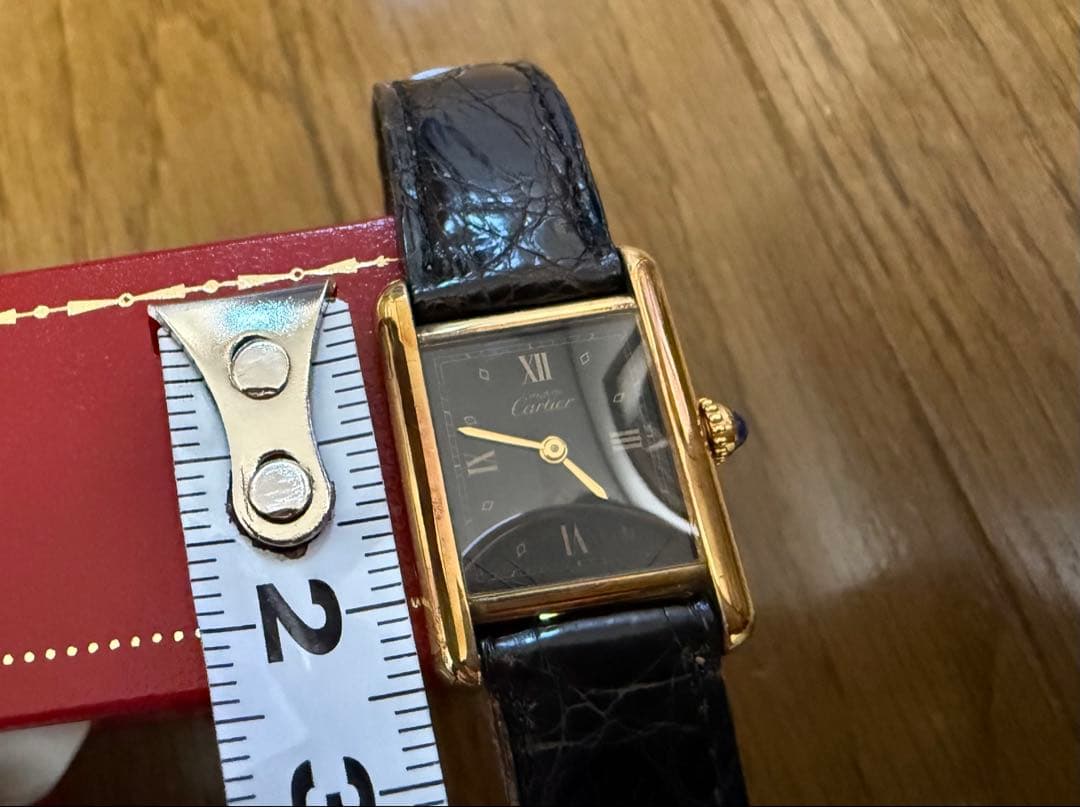 ★カルティエ　マストタンク　ブラック文字盤★レディース ヴィンテージ