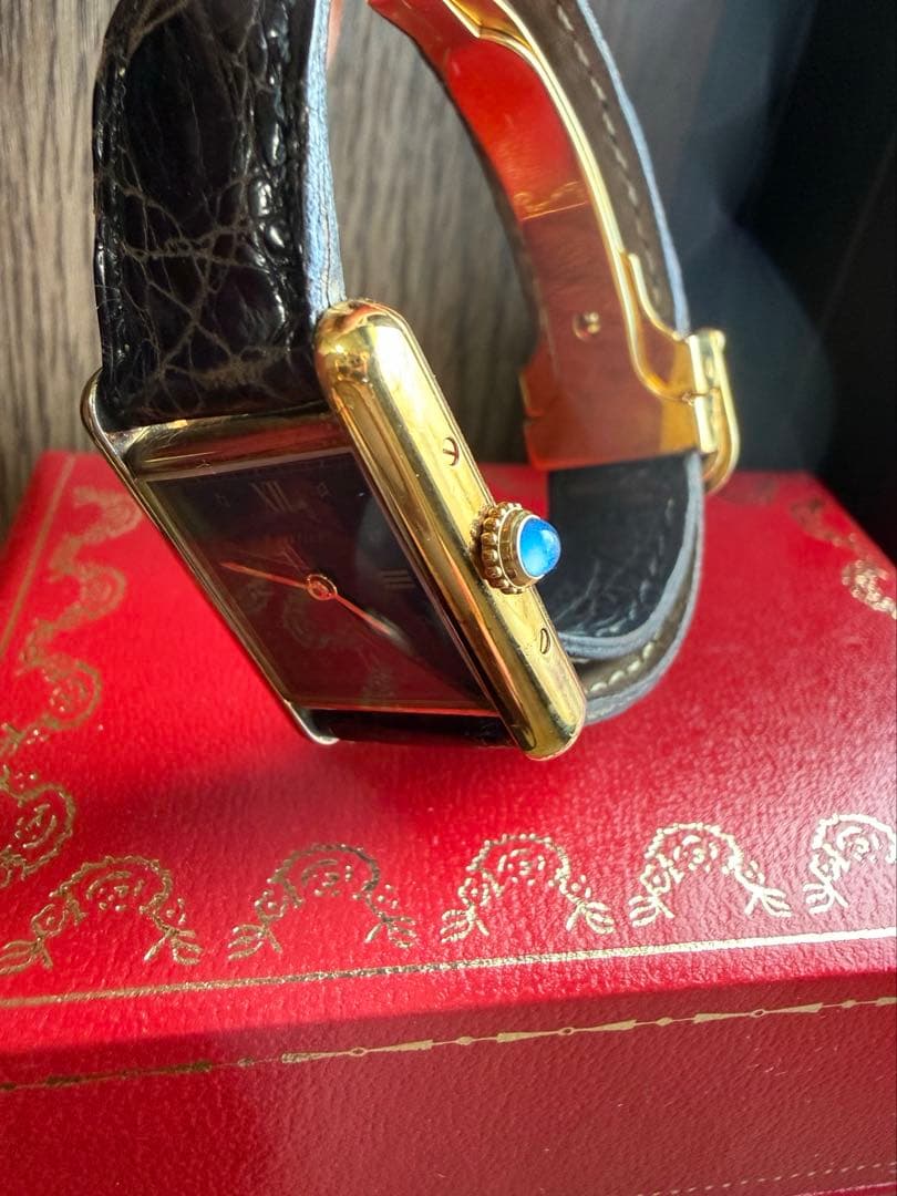 ★カルティエ　マストタンク　ブラック文字盤★レディース ヴィンテージ