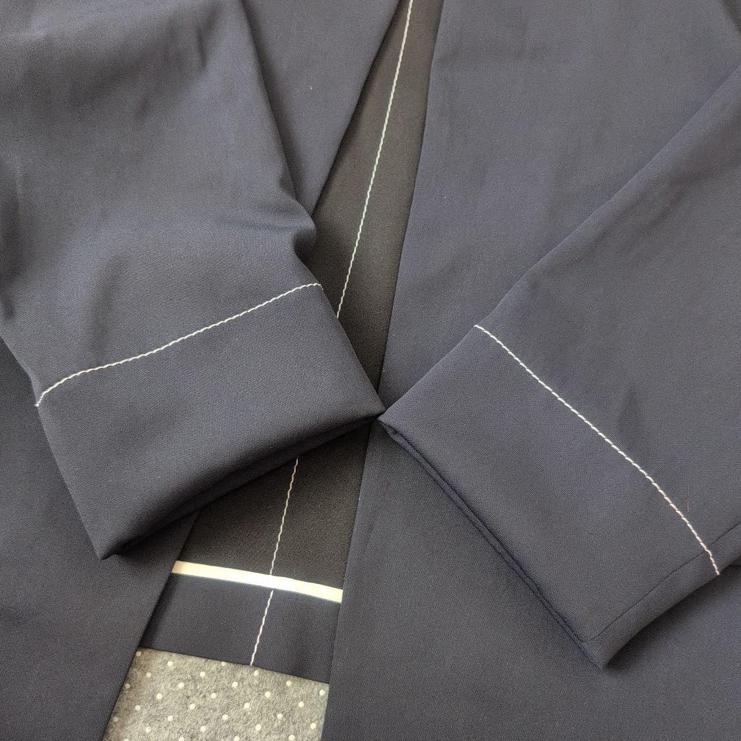 ADORE アドーア ノーカラージャケット ステッチ ネイビー 38 美品