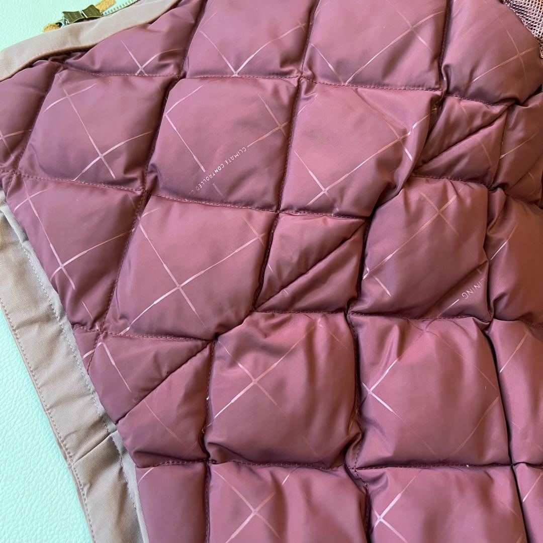 3207【美品】バートン　ジャケット 無地 ファー付き　中綿入り　ピンク　XS