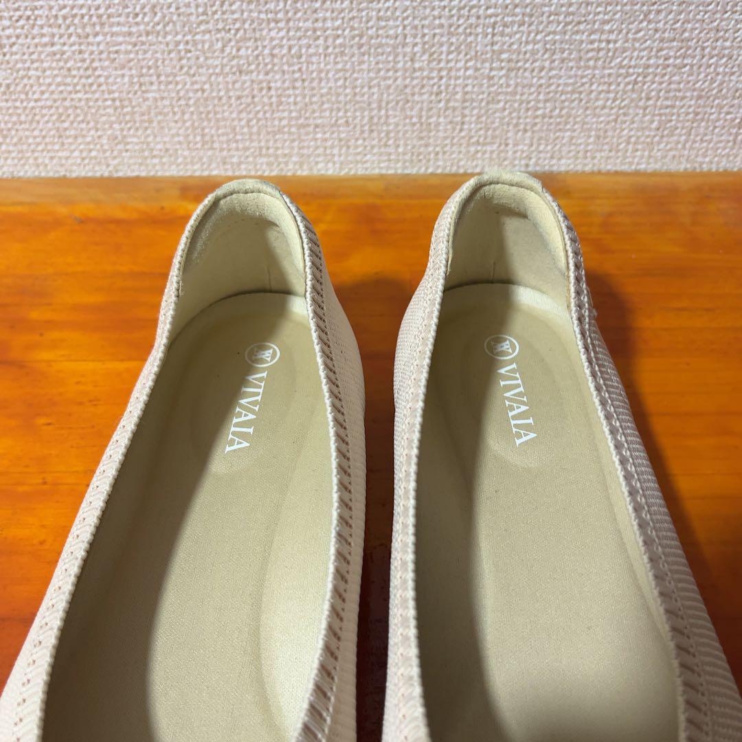 ❀1度のみ着用 ビバイア VIVAIA ニット フラットシューズ 24cm