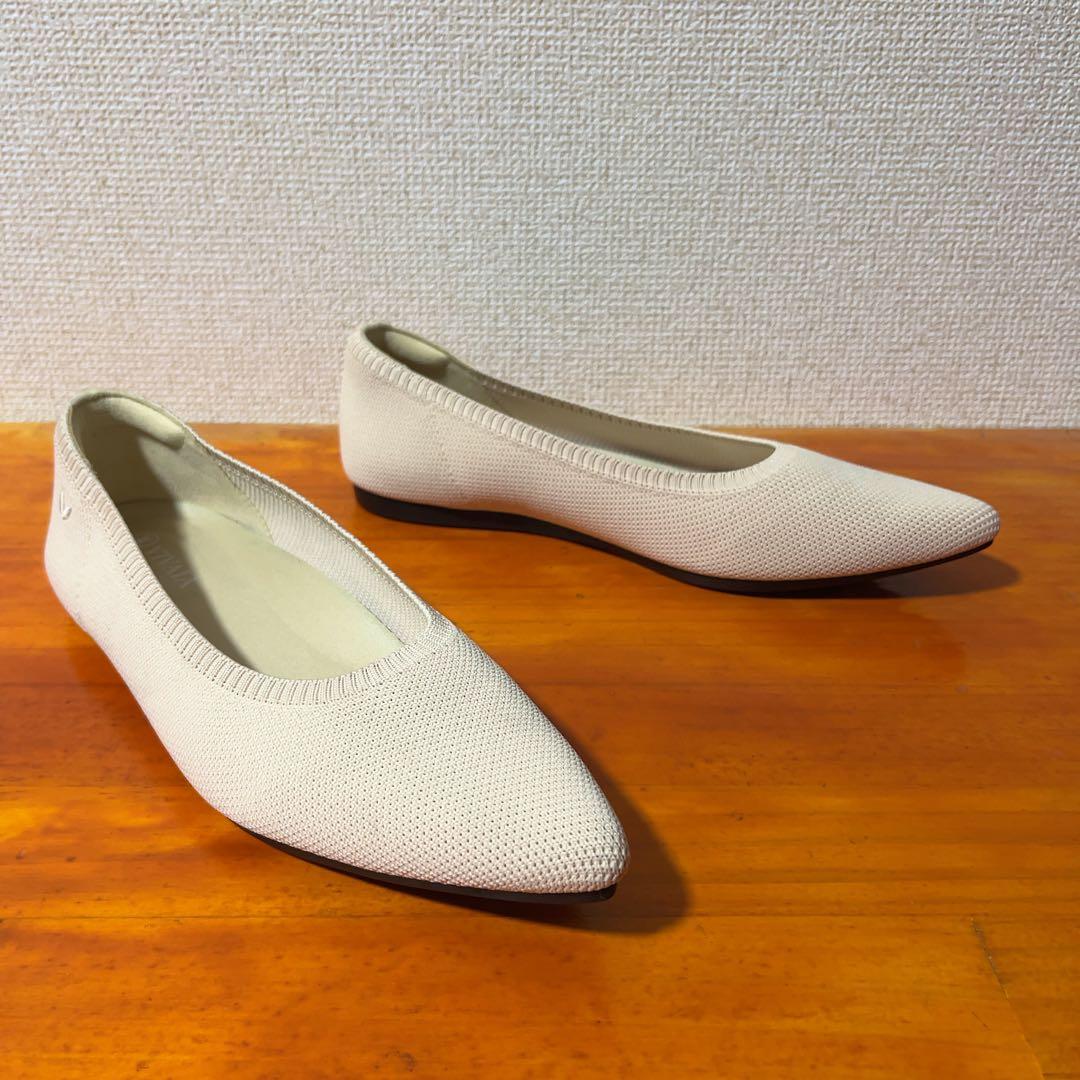 ❀1度のみ着用 ビバイア VIVAIA ニット フラットシューズ 24cm