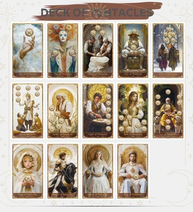 人気メーカー新作✨エレガントな美麗イラスト✨金色の車輪の守護者のタロットカード