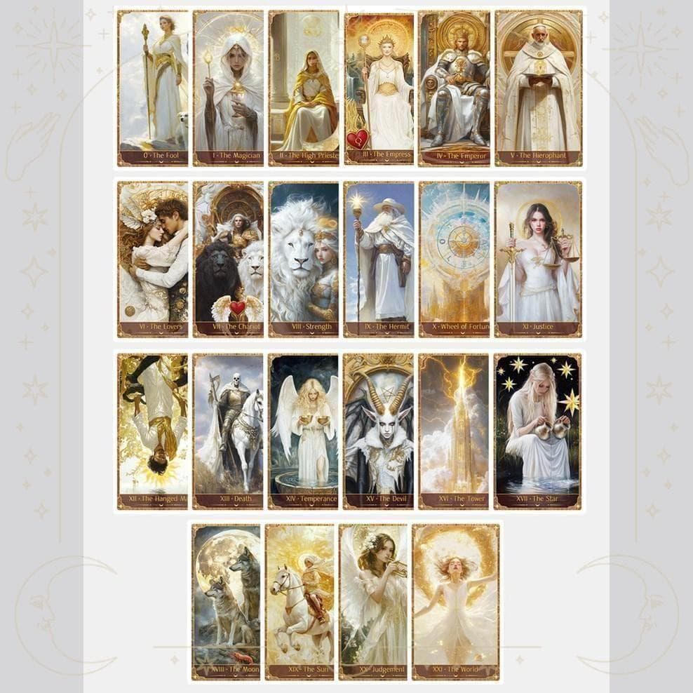 人気メーカー新作✨エレガントな美麗イラスト✨金色の車輪の守護者のタロットカード