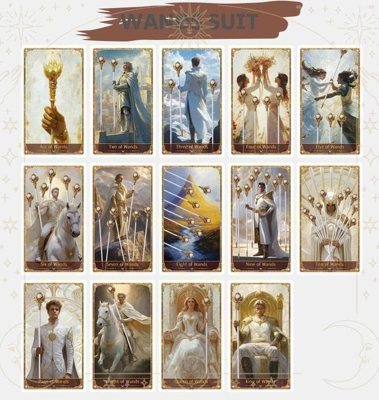 人気メーカー新作✨エレガントな美麗イラスト✨金色の車輪の守護者のタロットカード
