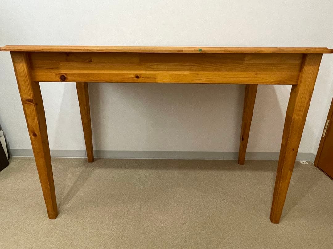 木製デスク（パイン材）　引き出し付き