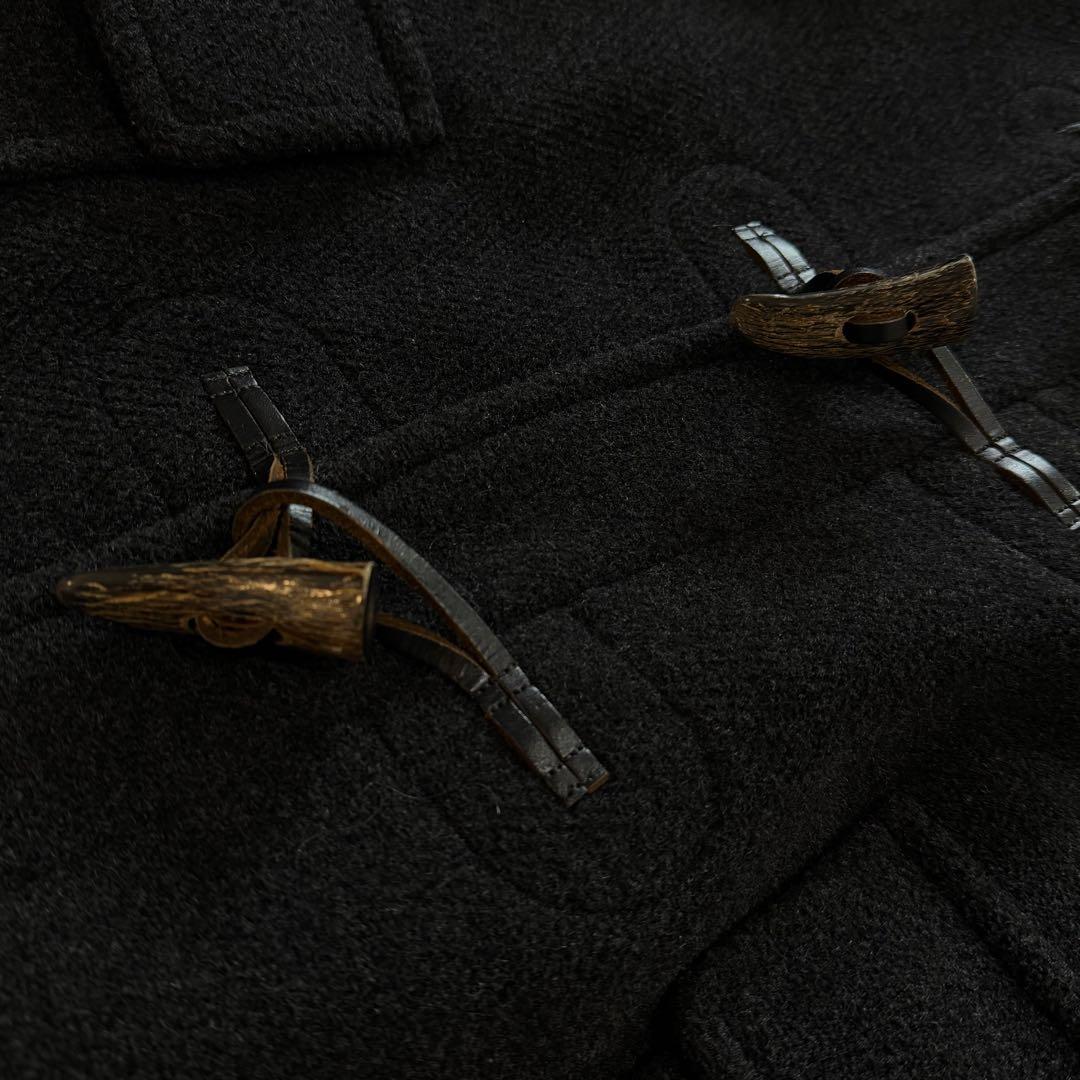 バーバリーズ　ダッフルコート　ロング丈　ノバチェック　ダークグレー　日本製　L